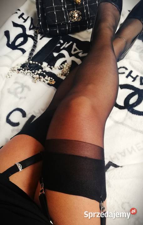 pończochy czarne szew kubańska pięta pełna