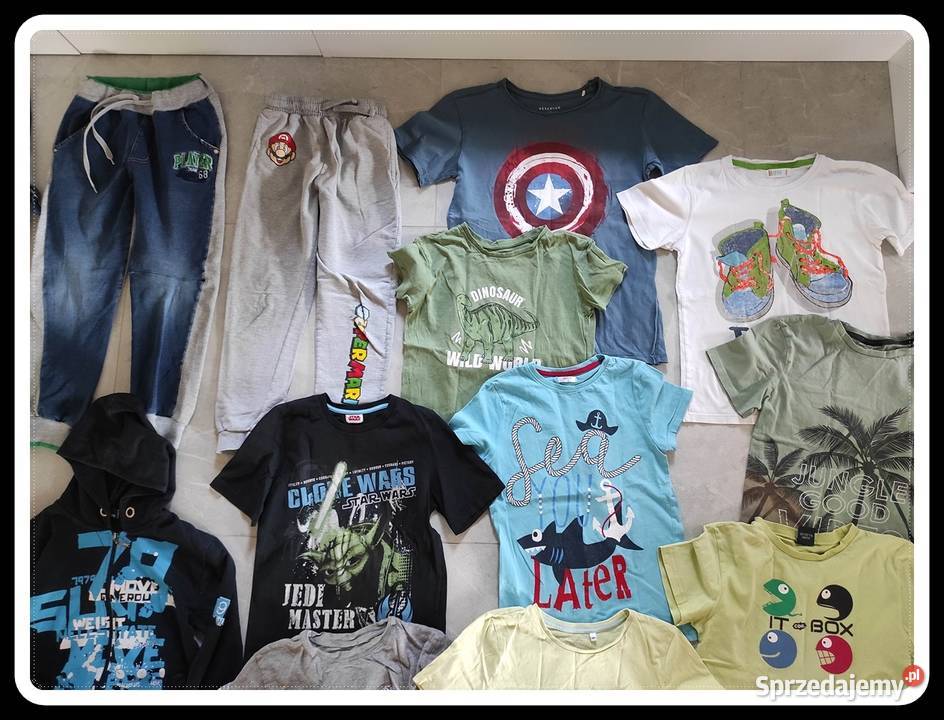 Zestaw paka ubrań chłopięcych rozmiar 134 buty mazowieckie Płock