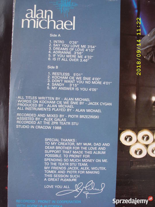 ALAN MICHAELINTRO LP winyl Płyty i kasety Wołów
