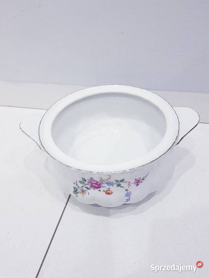 Porcelanowa waza z prlu Chodzież z delikatnym biały Dąbrowa Górnicza