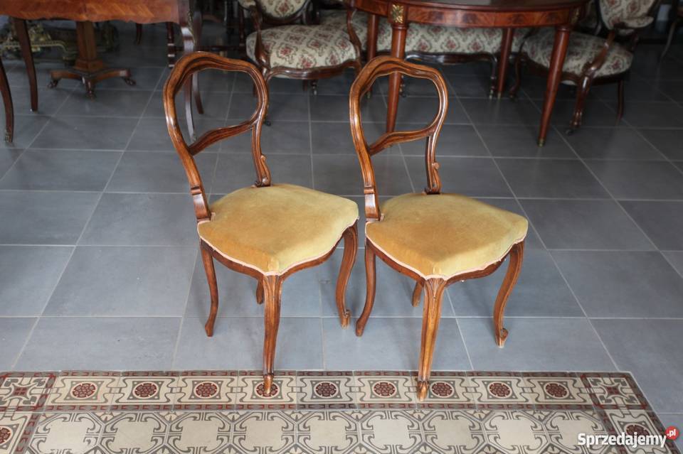 Dwa krzesła ludwikowskie Antyki 0297 Nieżywięć