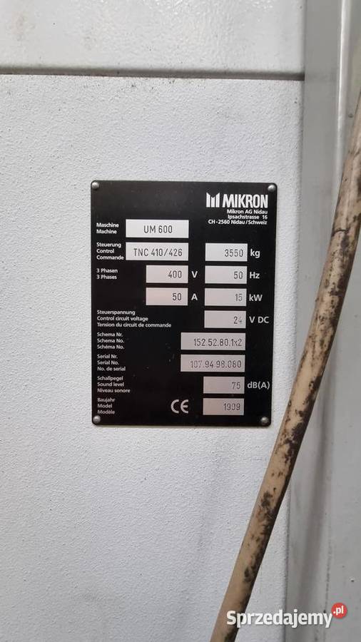 Frezarka MIKRON UM 600 Lubicz Górny