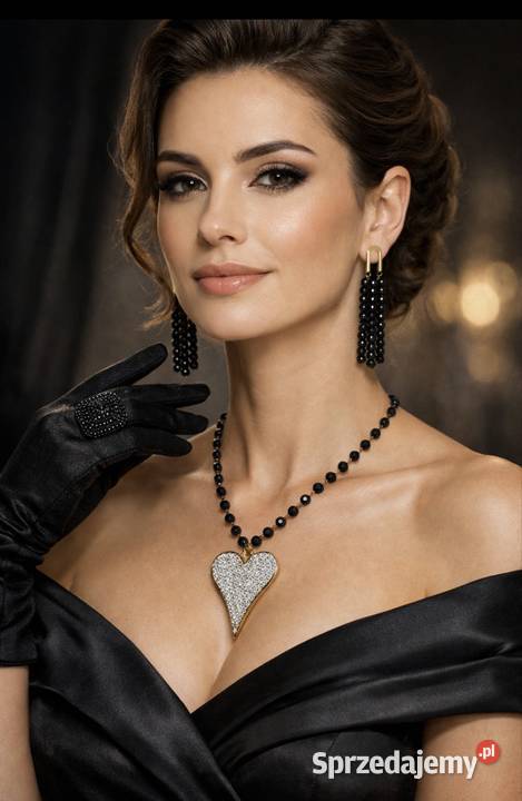 Elegancki komplet damski Naszyjnik Kolczyki Wolsztyn