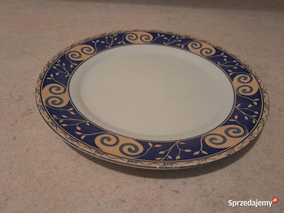 Talerzyki deserowe porcelana z Tułowic 2 biały Talerze i talerzyki małopolskie