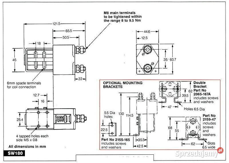 Stycznik Albright SW180 24V 200A Zamiennik Gorzów Wielkopolski