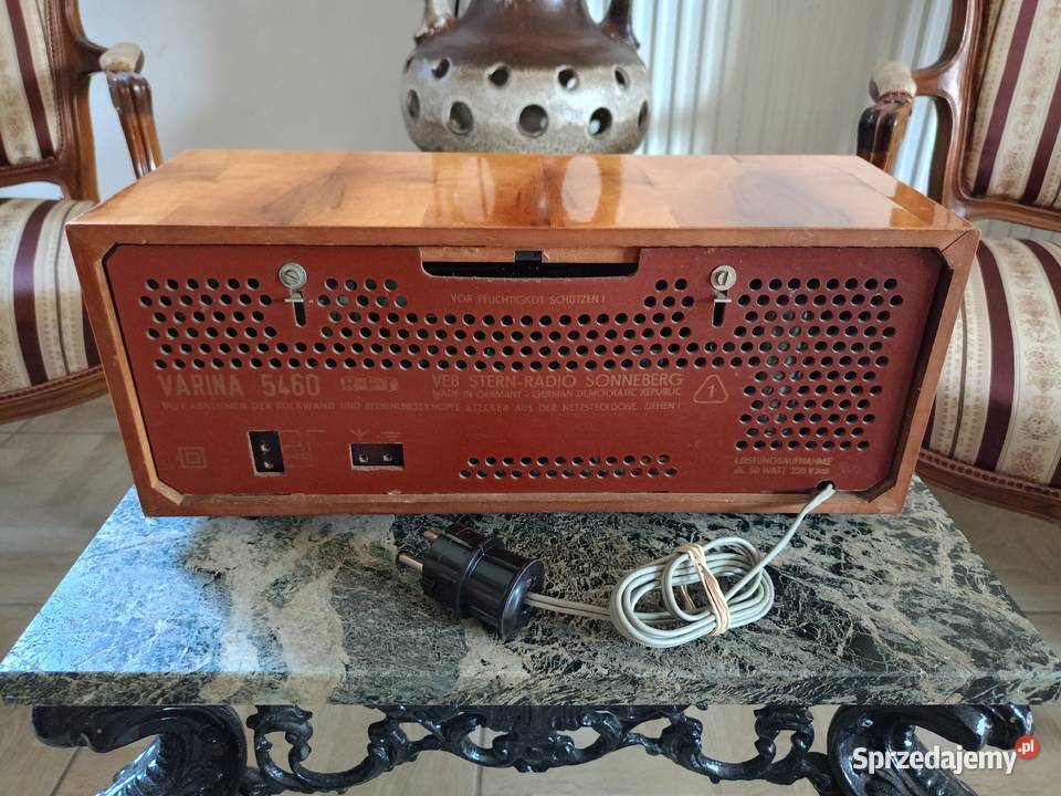 Zabytkowe Radio Lampowe VARINA 5460 RFT Vintage wielkopolskie Drawski Młyn