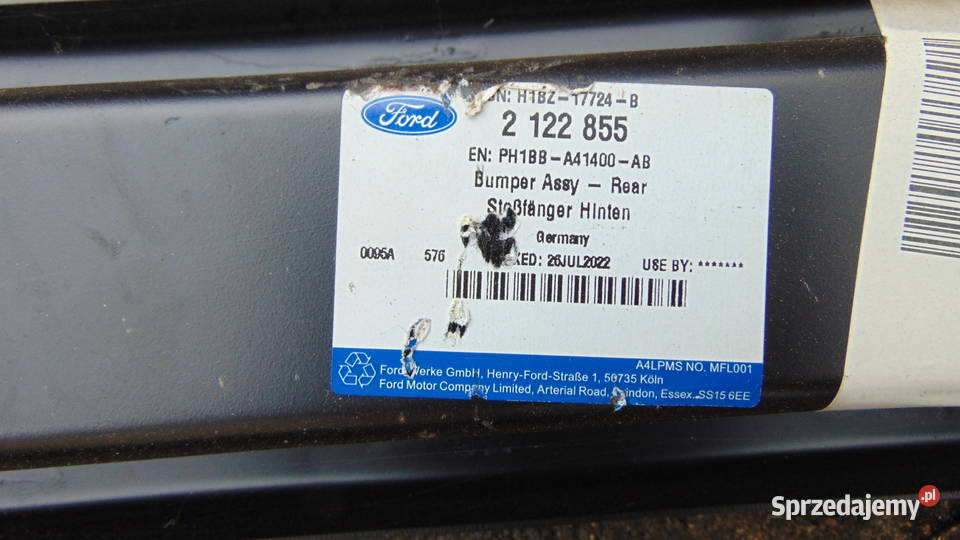Belka zderzaka tył Ford Fiesta VII 17 podlaskie