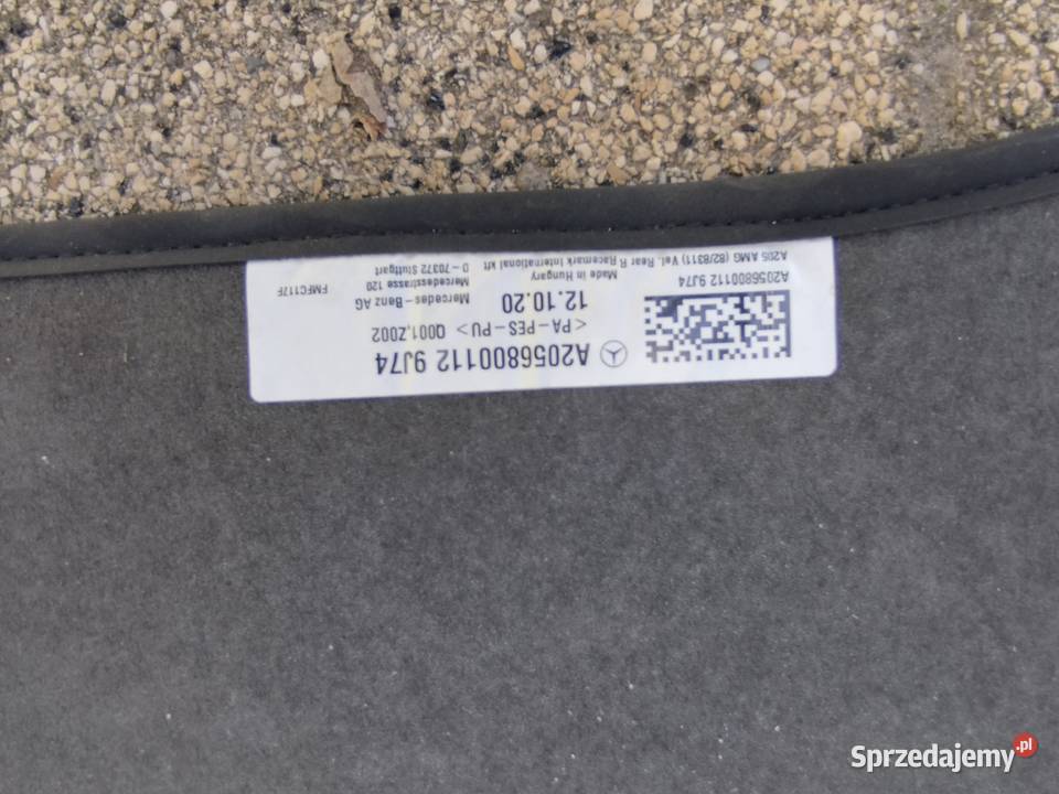 Mercedes c 205 AMG dywaniki tylne Pabianice