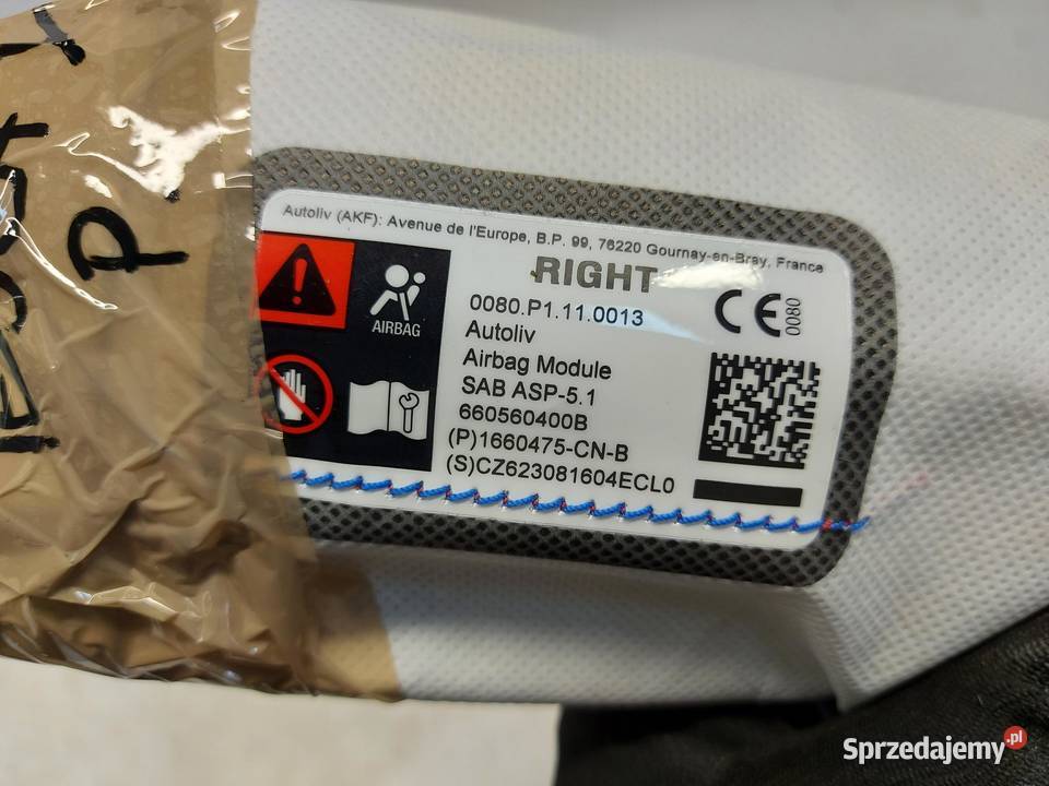 TESLA MODEL Y 2023r Poduszka powietrzna Airbag osobowe dolnośląskie