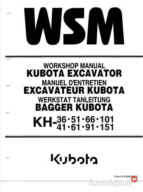 Kubota KH36 KH51 KH66 KH101 KH41 KH61 KH91 KH151 Kielce