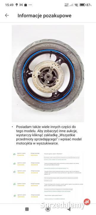 Koło z oponą Suzuki DL 1000 vstrom 20022011 Zębatki napędowe Białystok sprzedam
