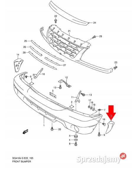 Suzuki Grand Vitara kieł nakładka zderzaka Łódź