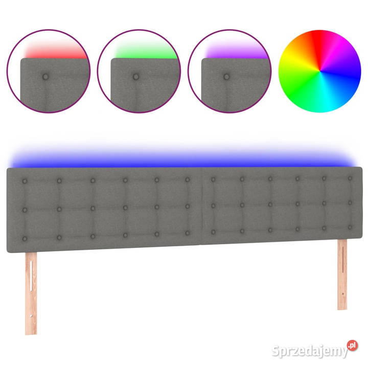 Zagłówek do łóżka z LED ciemnoszary 200x5x7888 Warszawa sprzedam