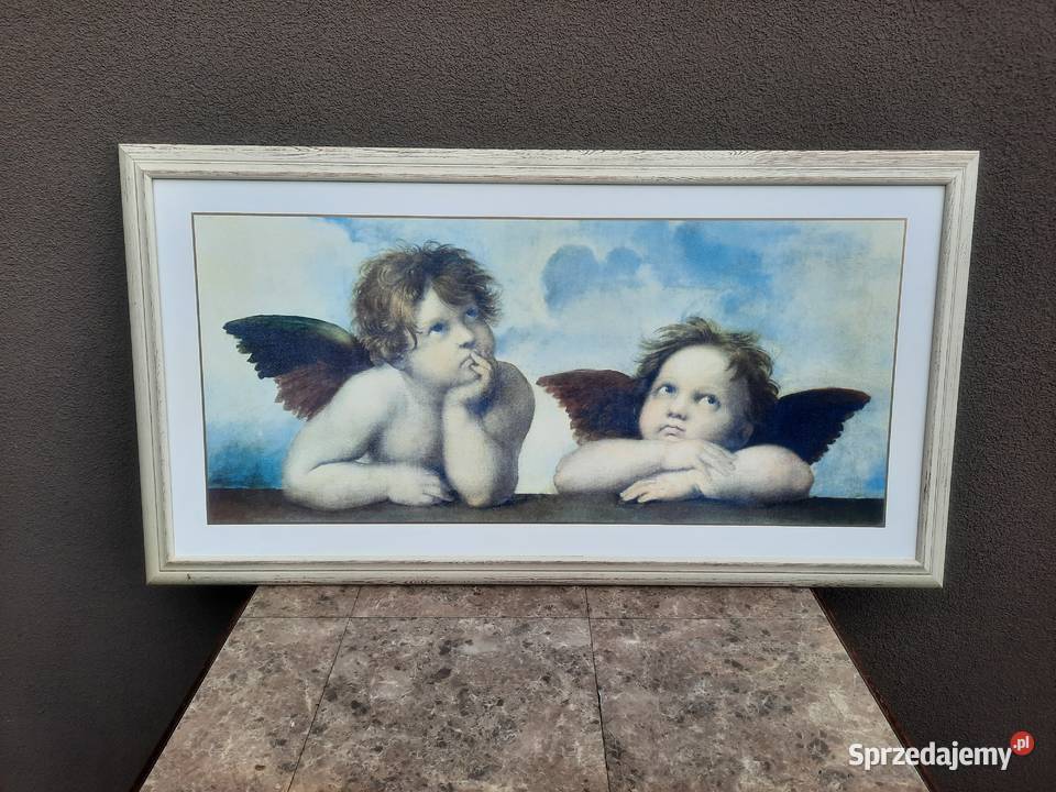 68 Obraz reprodukcja Raffaello Anioły bielona wielokolorowy Obrazki i obrazy