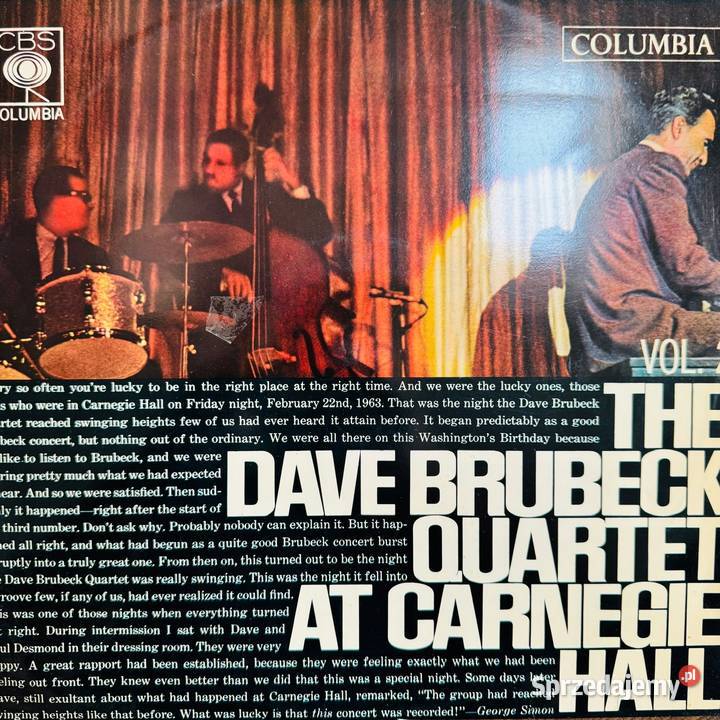 Dave Brubeck At Carnegie Hall Vol2 EXEX Japan LP Gdynia