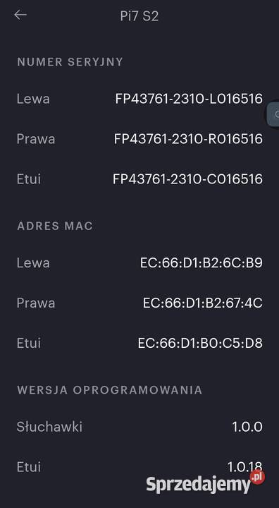 Słuchawki Bowers and Wilkins Pi7 S2 aptX Elektronika Jankowice