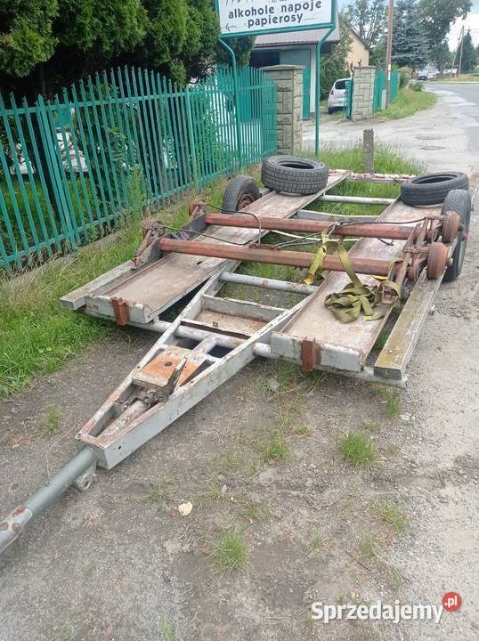 mocna przyczepa laweta 21x41 na pojedynczych Żywiec