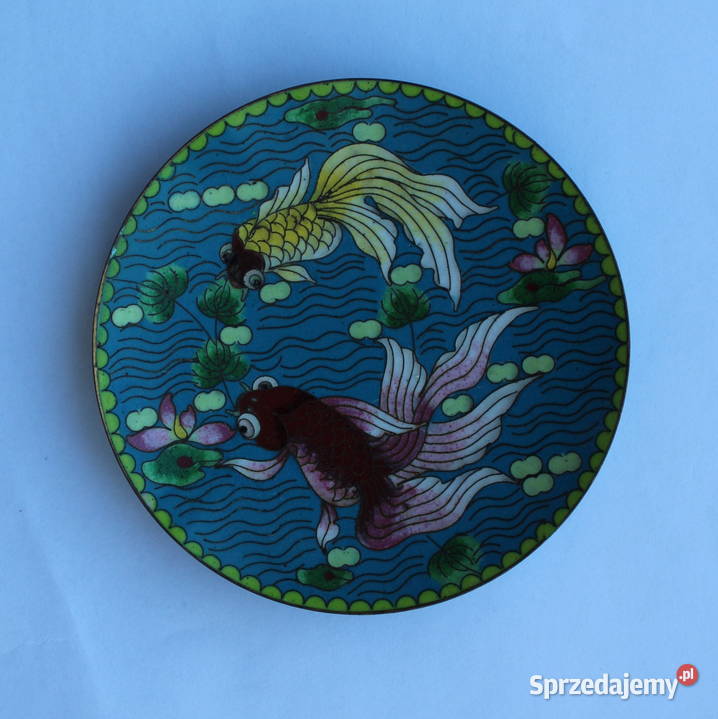Chiny Cloisonne Talerz Talerzyk Emalia Komórkowa śląskie Bielsko-Biała