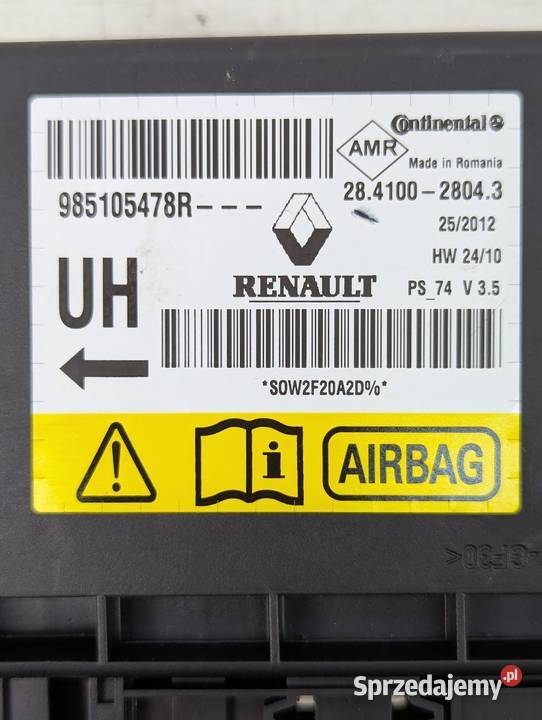 STEROWNIK MODUŁ AIRBAG RENAULT MEGANE III osobowe