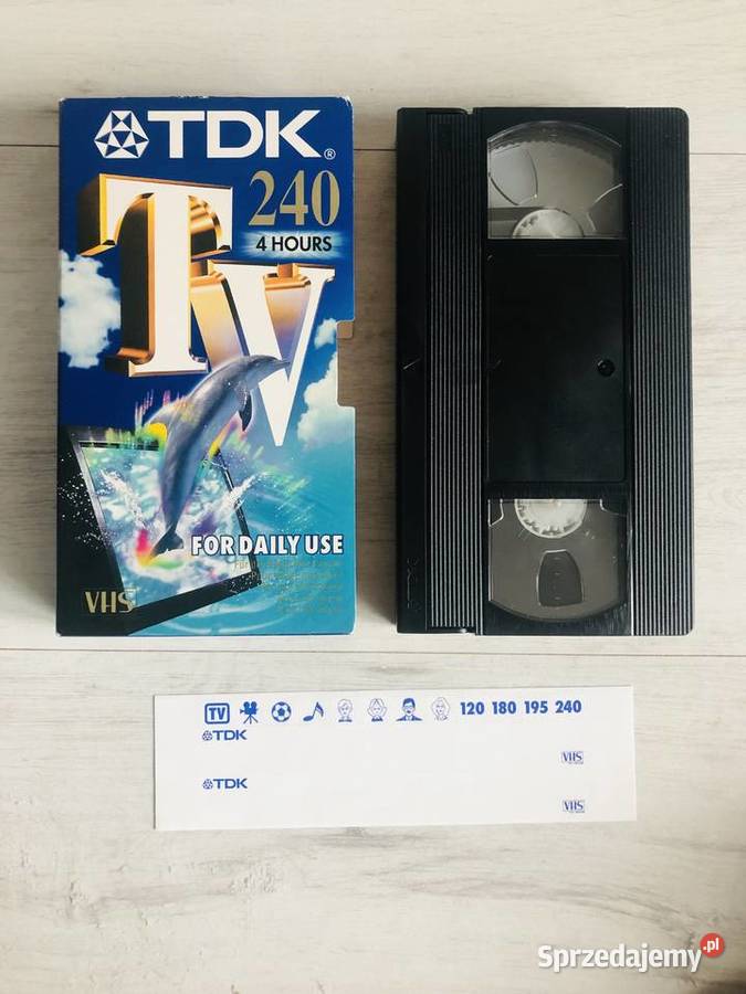 Kaseta magnetofonowa VHS TDK 240 min PRL Pozostałe łódzkie Łódź sprzedam