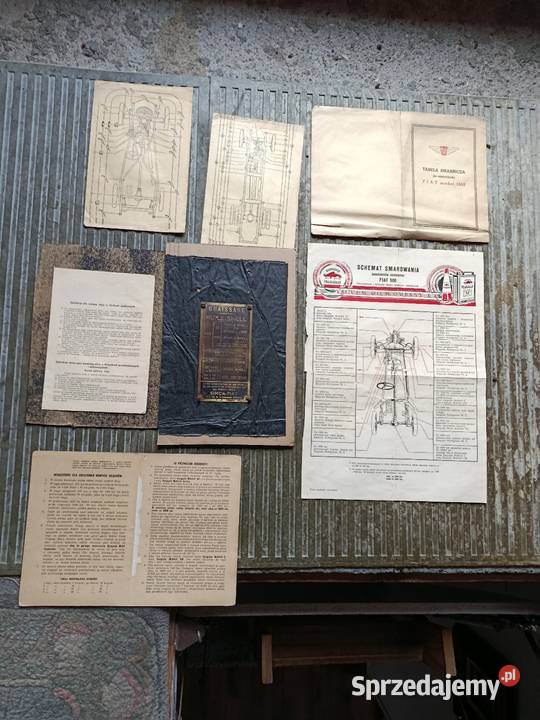 Olejowe tablice smarowania fiat 1936 Jarosław sprzedam