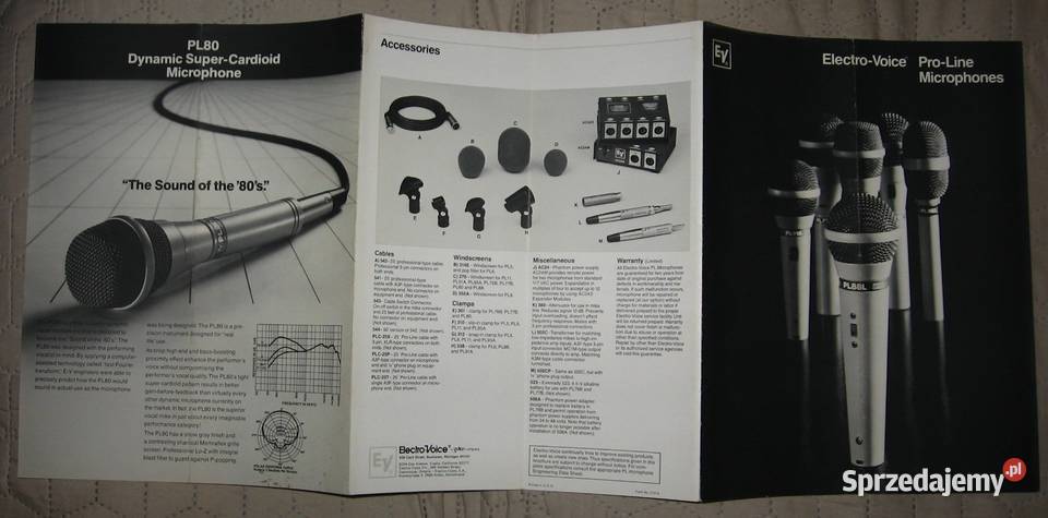 ElectroVoice brochures catalogs lot katalogi Kępice sprzedam