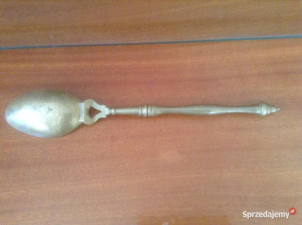 Stara łyżka miedziana rozkręcana 2 elementowa Opole