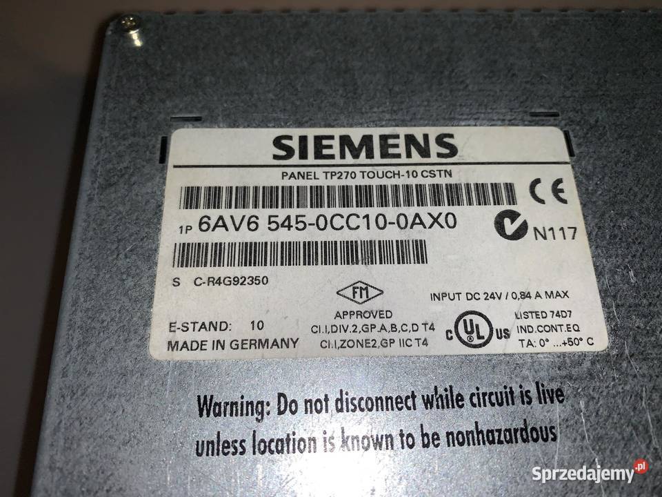 Siemens 6AV6 5450CC100AX0 Touch Panel Warszawa