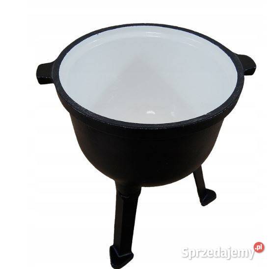 219 Kociołek 10 litrów żeliwny emaliowany