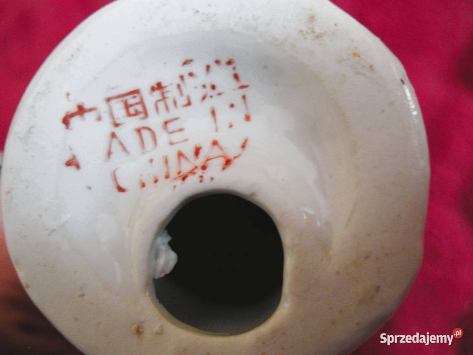 Dziewczynka z lirą biała złocona porcelana 10 x biały mazowieckie