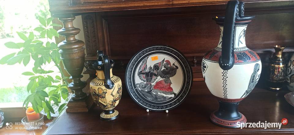 Patera Dekoracja grecka ręcznie zdobiona Replika