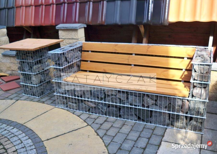 Meble ogrodowe meble do ogrodu taboret gabiony Toruń