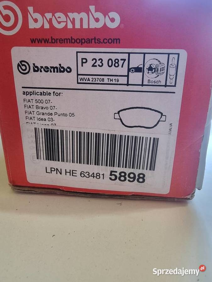 Klocki hamulcowe Brembo model P 23 087 Rzgów
