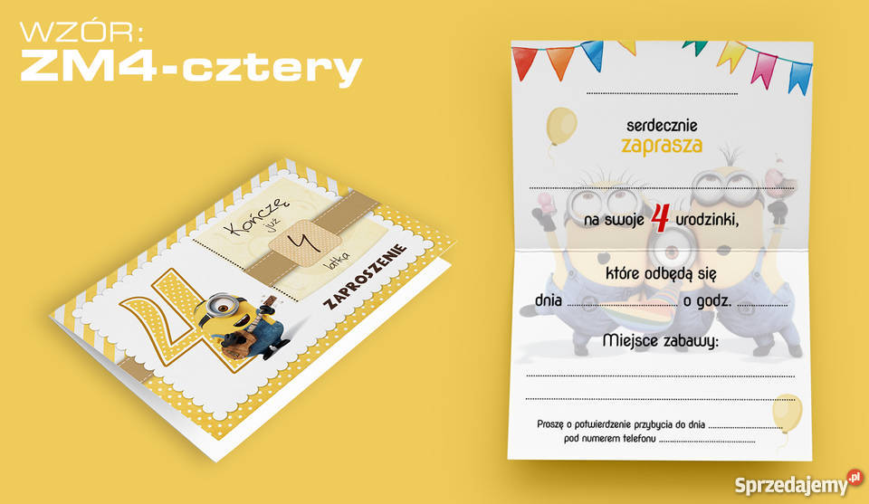 ZAPROSZENIA na URODZINY dziecka 2 3 4 5 6 7 lat Toruń
