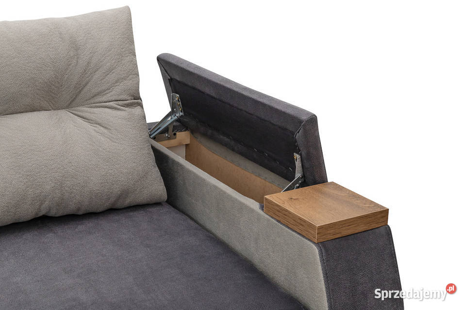 Kanapa Tapicerowana z Bokami DAVOS Szara Dynów