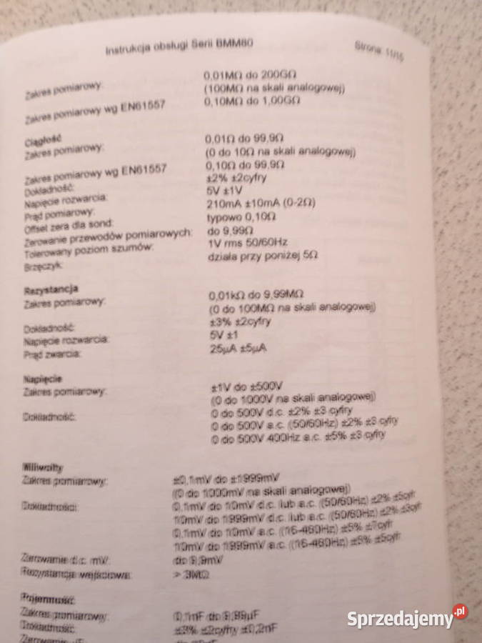Miernik Megger BMM80 Multimeter amperomierz Łódź