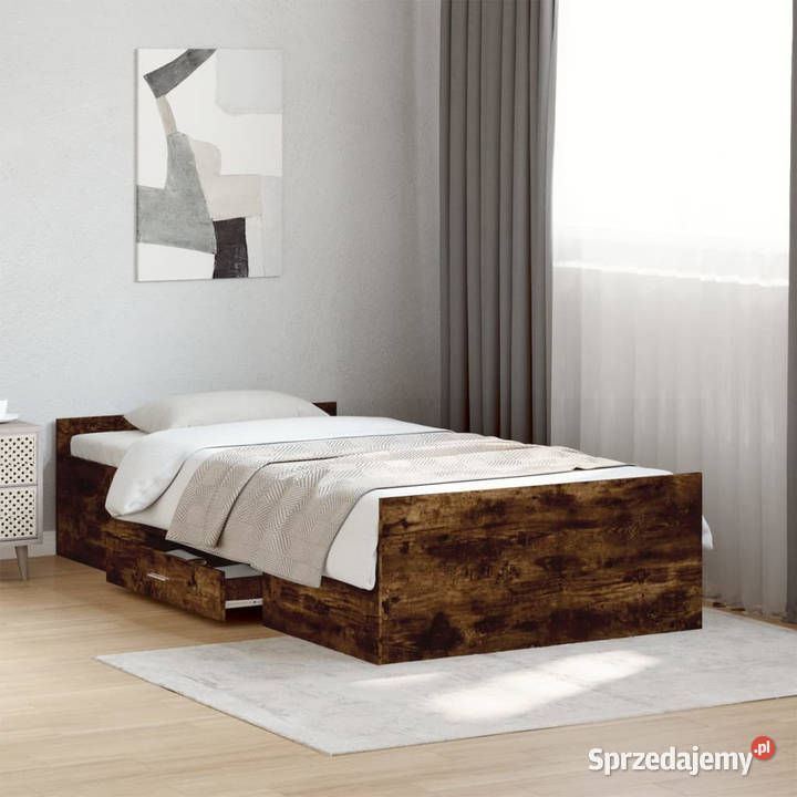 Rama łóżka z szufladami przydymiony dąb 90x200 Warszawa