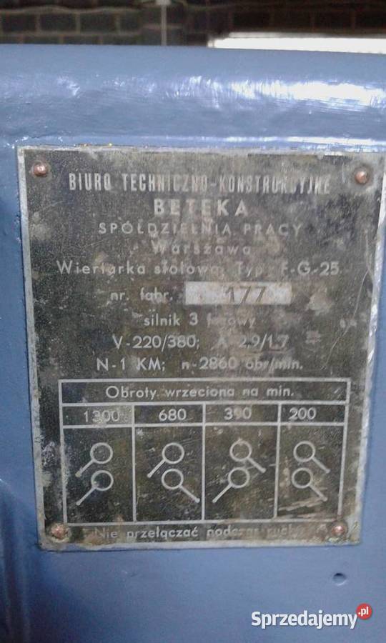 Wiertarka stołowa FG25 WSA25 śląskie Kłomnice