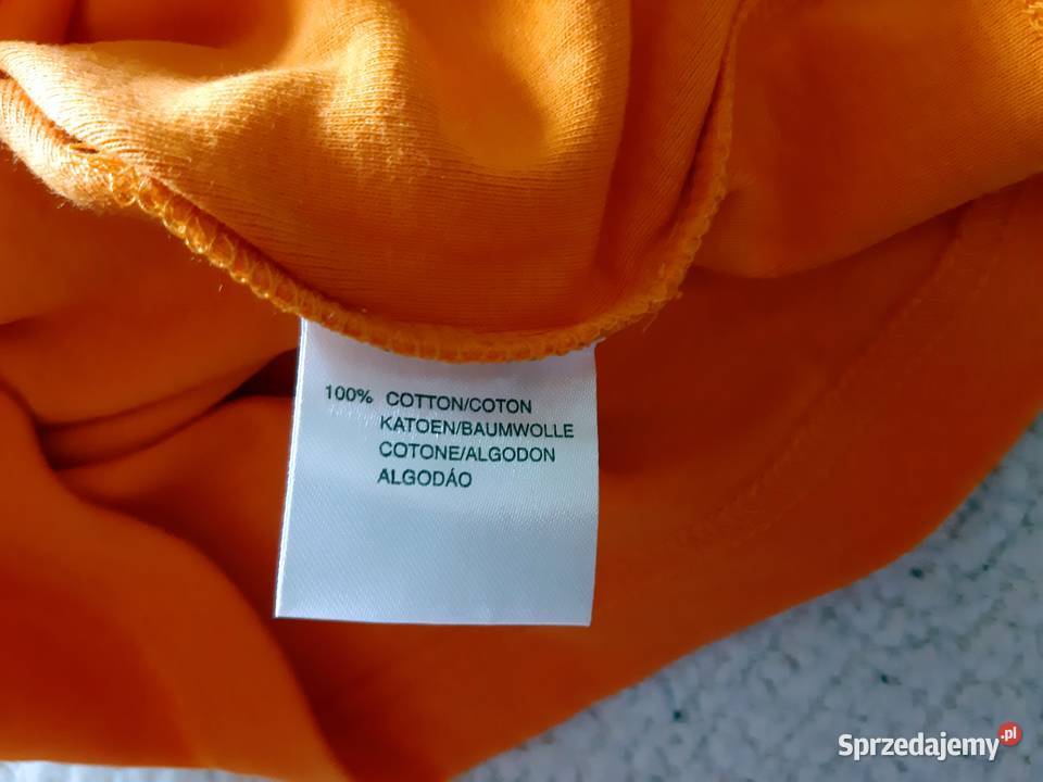 Pomarańczowa koszulka z bawełny Tshirt Vneck Bluzki i koszule Warszawa sprzedam