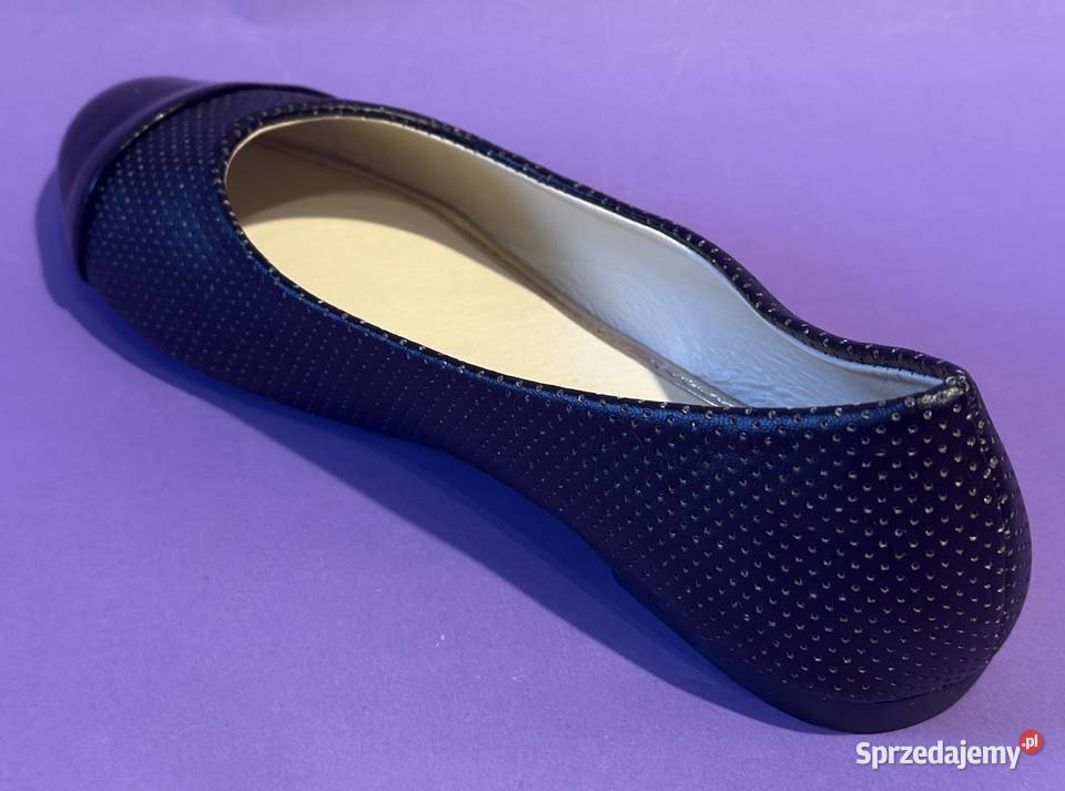 Czarne baleriny połysk rozmiar 38 BAL9 Balerinki Żyrardów