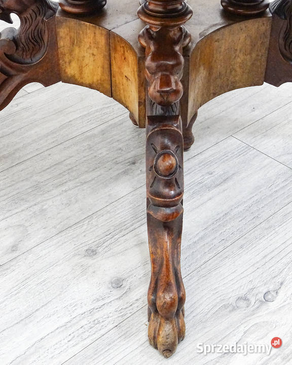 Drewniany STÓŁ rozkładany ORZECHOWY piękny BLAT Kalisz sprzedam