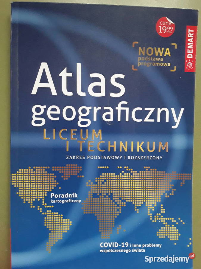 Atlas geograficzny liceum i technikum miękka z obwolutą Kultura i Rozrywka Warszawa sprzedam