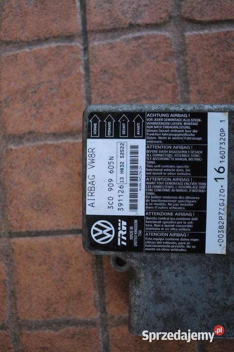 MODUŁ SENSOR AIR BAG VW PASSAT B6 3C0909605N wielkopolskie