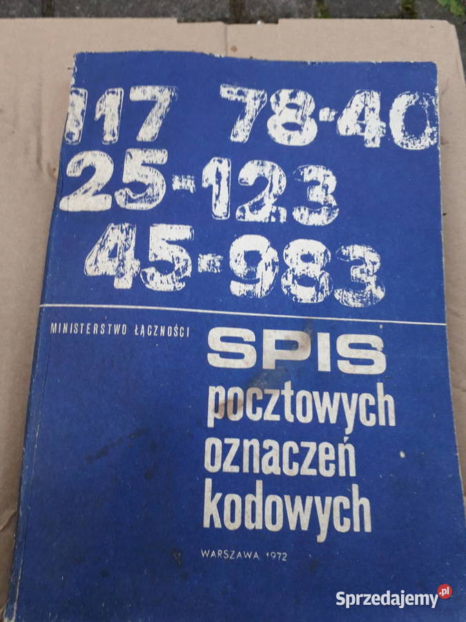 Stary spis kodów pocztowych prl rekwizyt mazowieckie