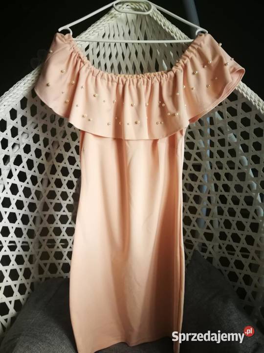Sukienka hiszpankaPudrowy róż Zielonki sprzedam