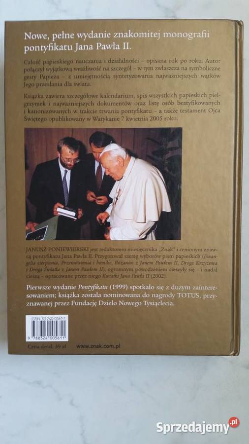 PONTYFIKAT 19782005 Janusz Poniewierski ISBN 8324005617 Puławy