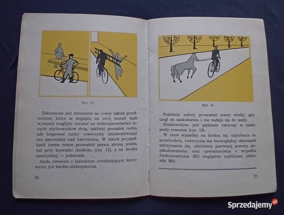 Z Słabęcki Zasady ruchu rowerowego WKŁ 1962 r Koźminek sprzedam