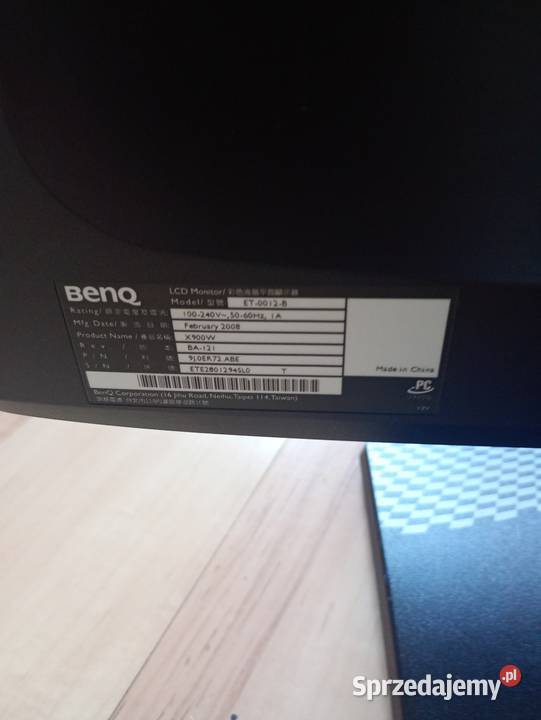 monitor BENQ X900W LCD używany sprawny bez kabli Szczecin