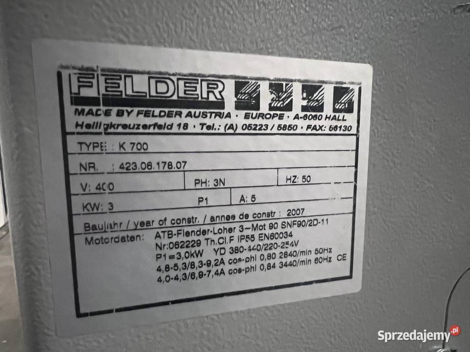 Piła formatowa Felder K700 Xroll Juszczyn