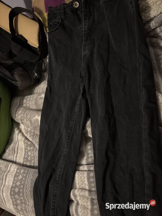 Spodnie dżinsowe czarne Spodnie Krzeszów